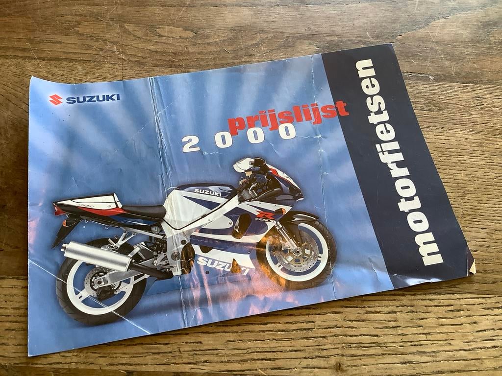 Suzuki Motorfietsen Prijslijst 2000, Motoren, Handleidingen en Instructieboekjes, Suzuki, Verzenden