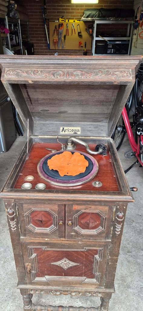 Antieke platenspeler Arizona, Audio, Tv en Foto, Platenspelers, Ophalen, Overige merken