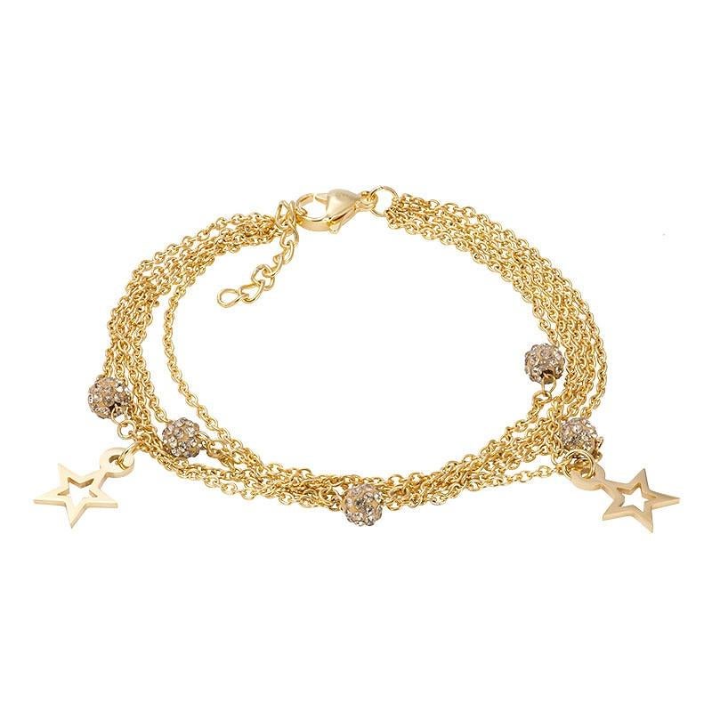 ixxxi armband  Chain ball star goud, Staal, Nieuw, Ophalen of Verzenden, Info@margaretdesigns.nl