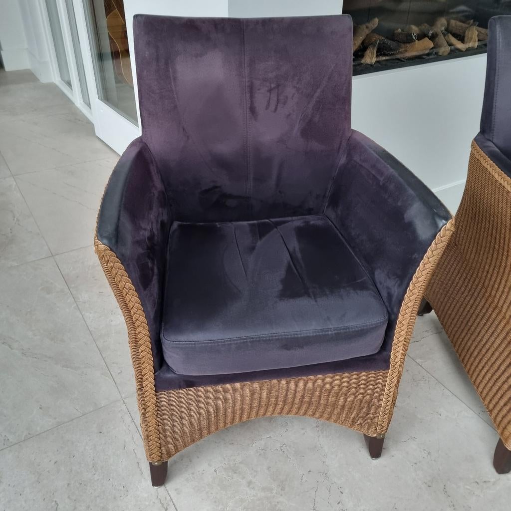 6x Lloyd Loom stoelen, Huis en Inrichting, Fauteuils, Ophalen, Gebruikt, Stof, Klassiek