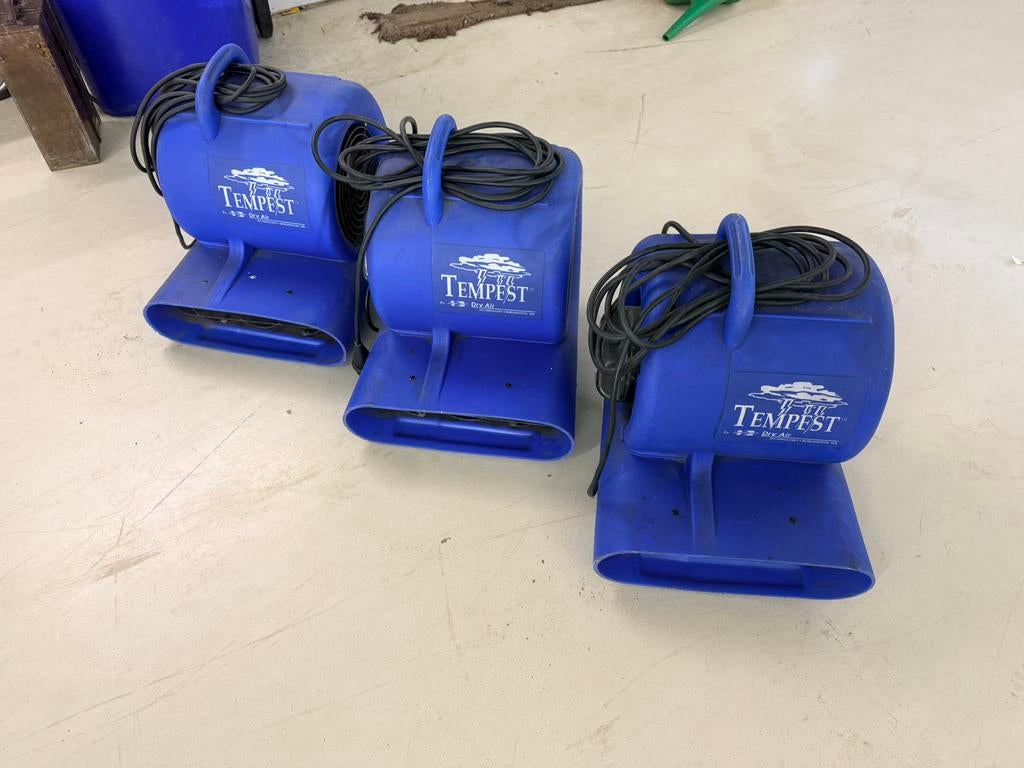 3x vloerdroger/luchtblazer Tempest – waterschade, bouwdroger, Ophalen of Verzenden, Gebruikt