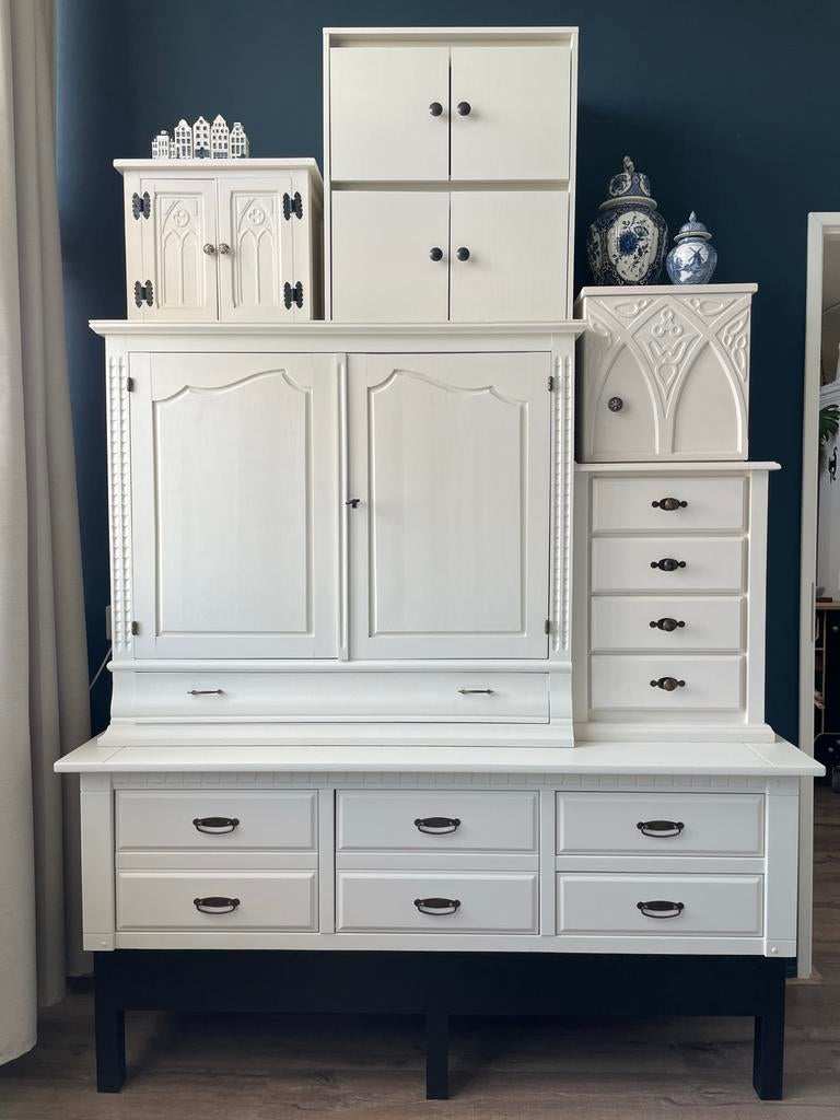 Upcycle Stapelkast/Wandkast/TV kast - Uniek!, Huis en Inrichting, Kasten | Overige, Zo goed als nieuw, Ophalen