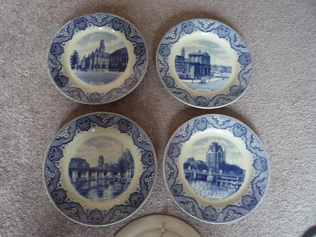 4 x Mooi Nederland serie Maestricht  4 x Rotterdam 1 x Delft, Antiek en Kunst, Ophalen of Verzenden