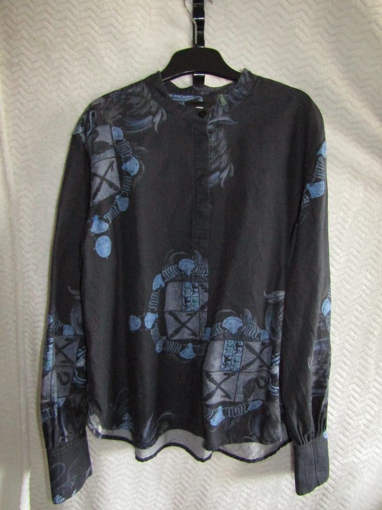 G star raw Mooie blouse met print maat L blauw, Blauw, Maat 42/44 (L), Ophalen of Verzenden, G-STAR RAW