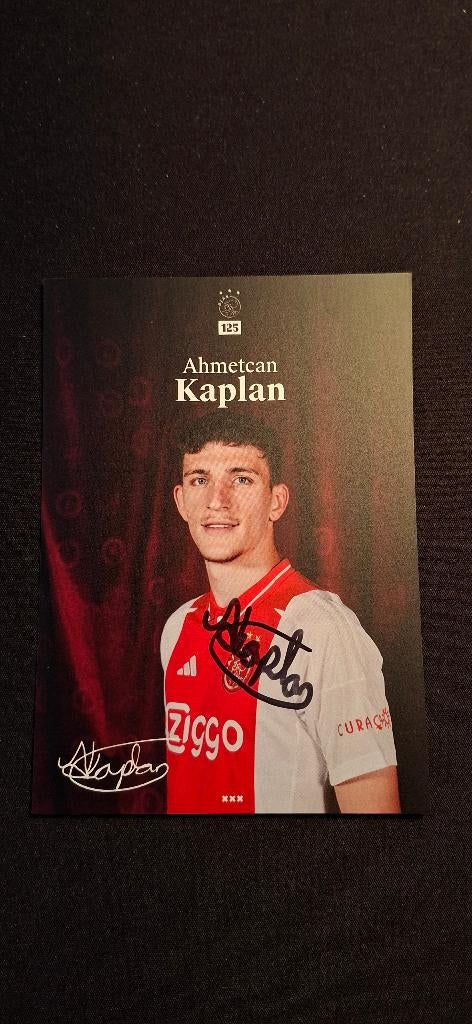 Spelerskaart met handtekening; Ahmetcan Kaplan # Ajax, Verzamelen, Verzenden, Nieuw, Ajax, Spelerskaart