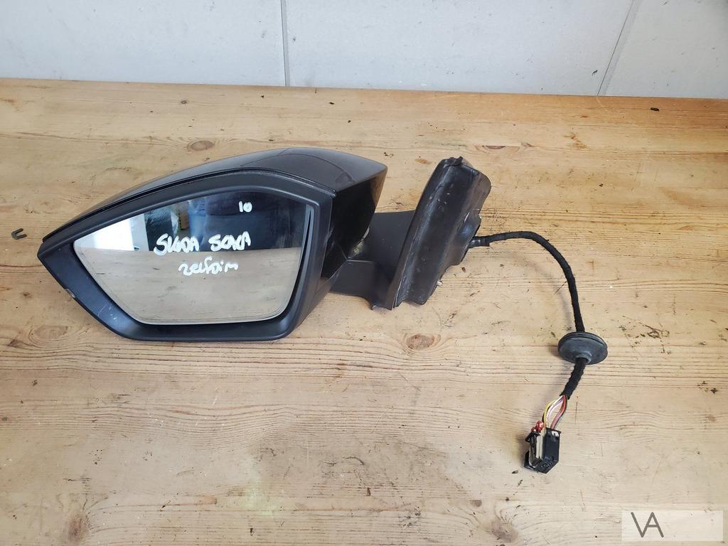Skoda Scala 2019 - 2024 spiegel links 10 draden ZELFDIMMEND, Gebruikt, -, -, Ophalen of Verzenden
