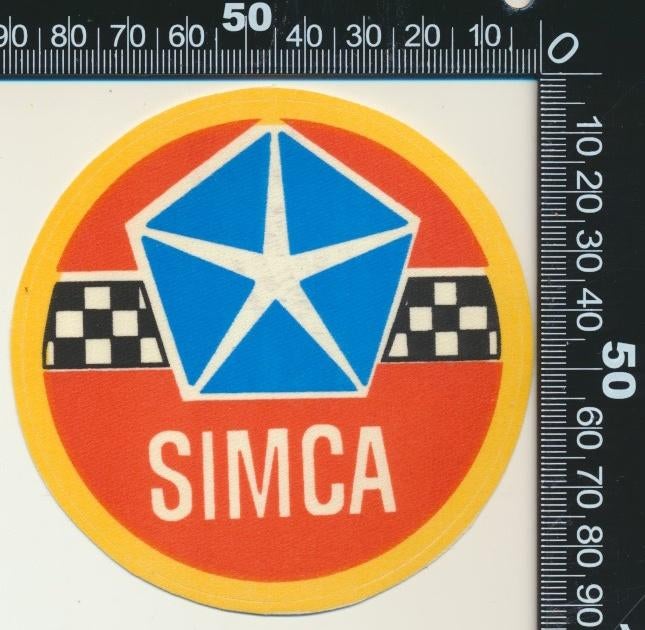 Sticker: Simca (1), Ophalen of Verzenden, Zo goed als nieuw, Auto of Motor