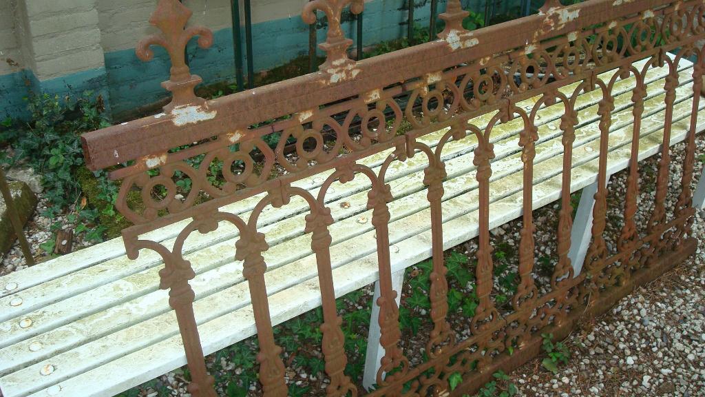 antiek gietijzeren hekwerk, Tuin en Terras, Tuinhekken en Hekwerk, Ophalen, Gebruikt, IJzer, Sierhekwerk