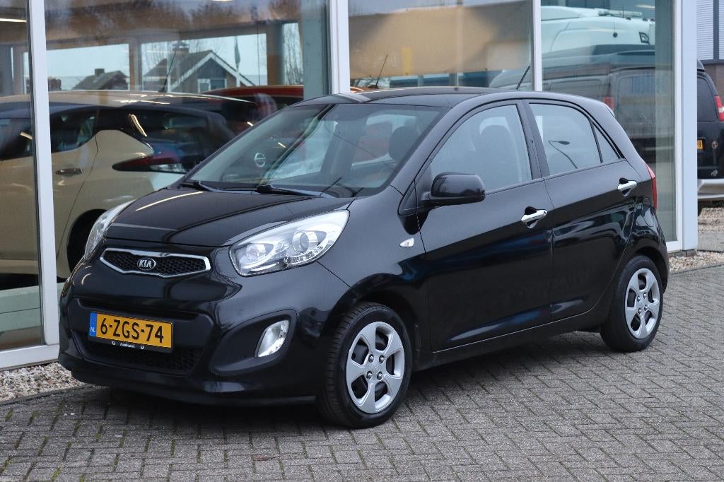 Kia Picanto 1.0i CVVT 5-DRS 2015 BusinessLine | Airco | Navi, Auto's, Kia, Voorwielaandrijving, Euro 5, Stof, Zwart