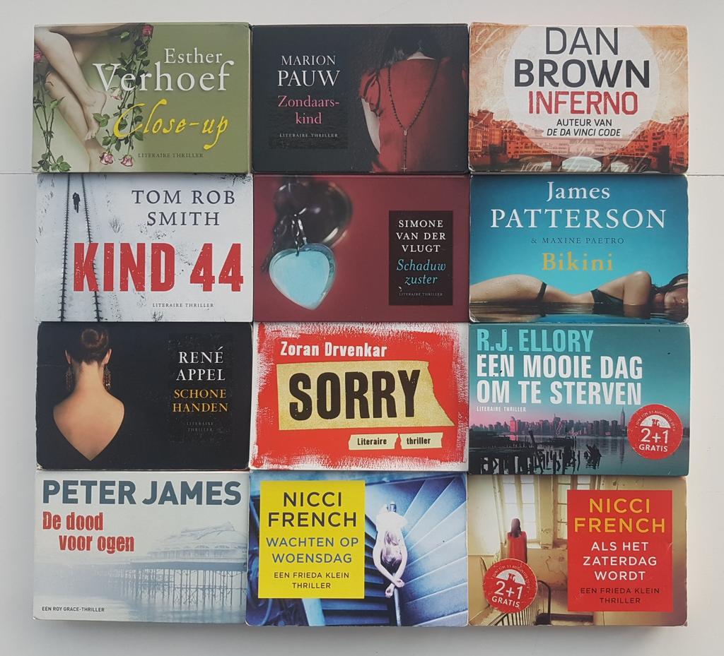 12x Dwarsligger Thrillers | In 1 koop voor €30, Boeken, Ophalen of Verzenden, Gelezen