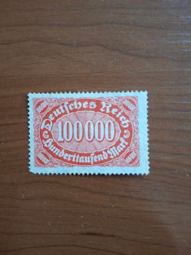 Duitse Rijk 100000 Mark ongestempeld  MI257, Ophalen of Verzenden, Gestempeld