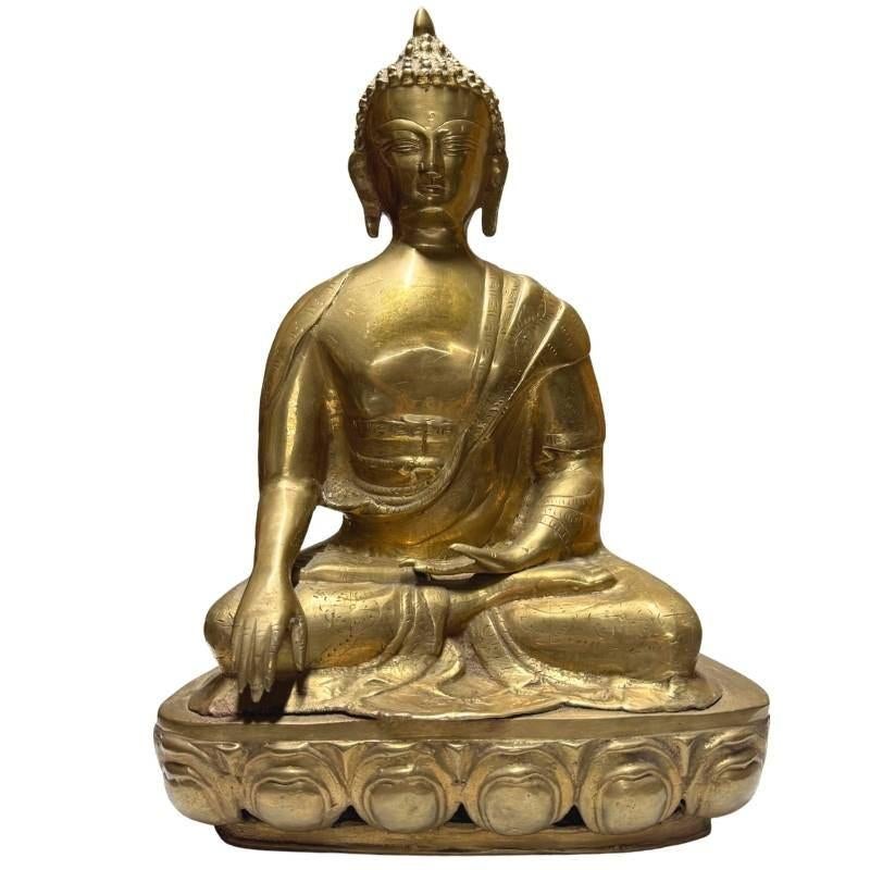 Tibetaanse vergulde bronzen Boeddha, Ophalen of Verzenden, Gebruikt