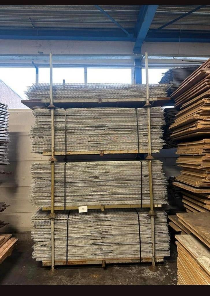 Partij gebruikte witte stalen netten 2250x970mm, Ophalen of Verzenden