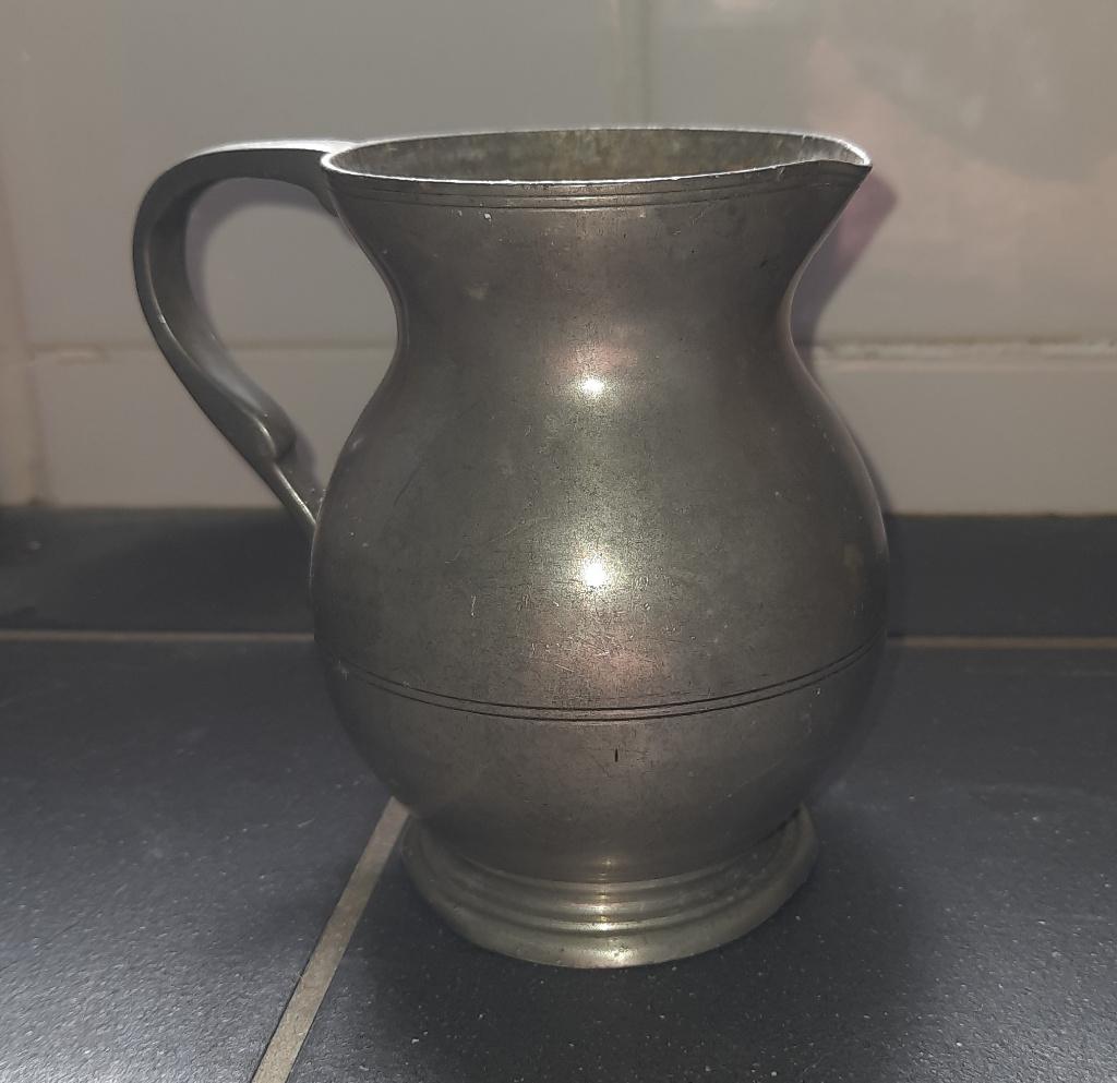 Oud tinnen kannetje met oor van Gero Zeist, Antiek en Kunst, Antiek | Tin, Ophalen of Verzenden