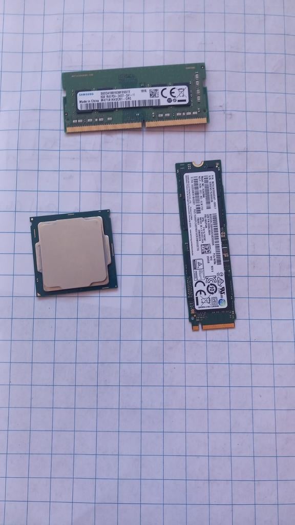 Intel i5-7400 cpu, 8gb dimm ddr4 ram en 256gb ssd, Ophalen of Verzenden, Zo goed als nieuw, Intel Core i5, 3 tot 4 Ghz