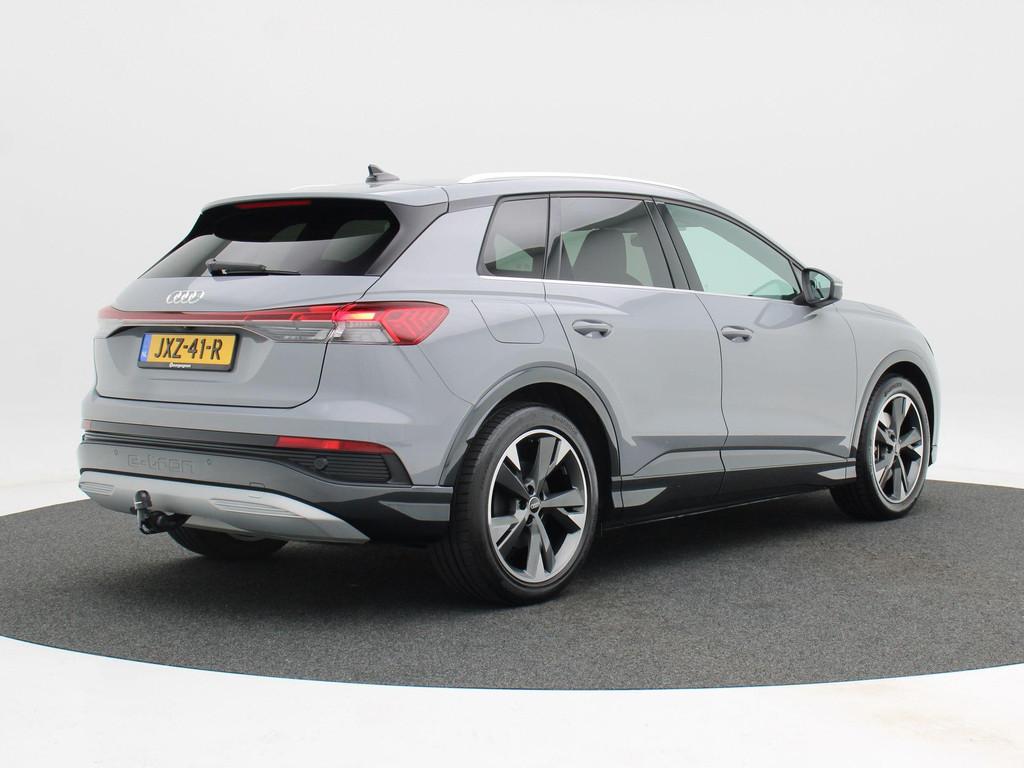 Audi Q4 e-tron 45 e-tron 286 Pk 82Kwh | Trekhaak | Stoelverw, Auto's, Automaat, Gebruikt, Zwart, 82 kWh