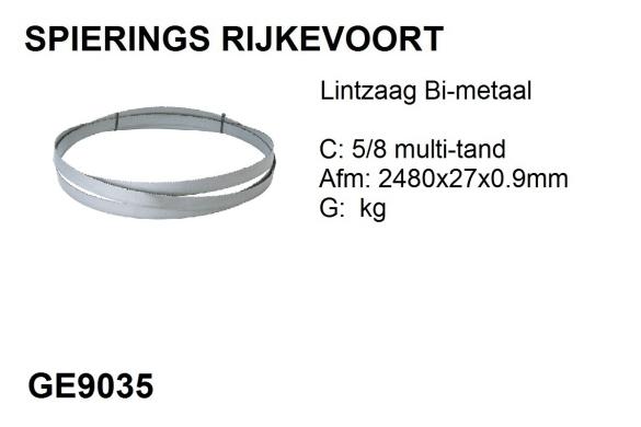 Lintzaag Bi-metaal l= 2480mm Bandzaag ijzer zaag CY 275, Niet ingevuld, Nieuw, Niet ingevuld, Niet ingevuld