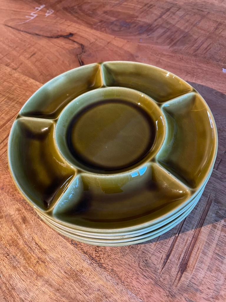 Gien fondue borden, Ophalen of Verzenden