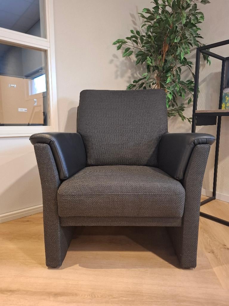 Fauteuils, Huis en Inrichting, Fauteuils, Zo goed als nieuw, Leer, Stof, 75 tot 100 cm, Minder dan 75 cm, Ophalen