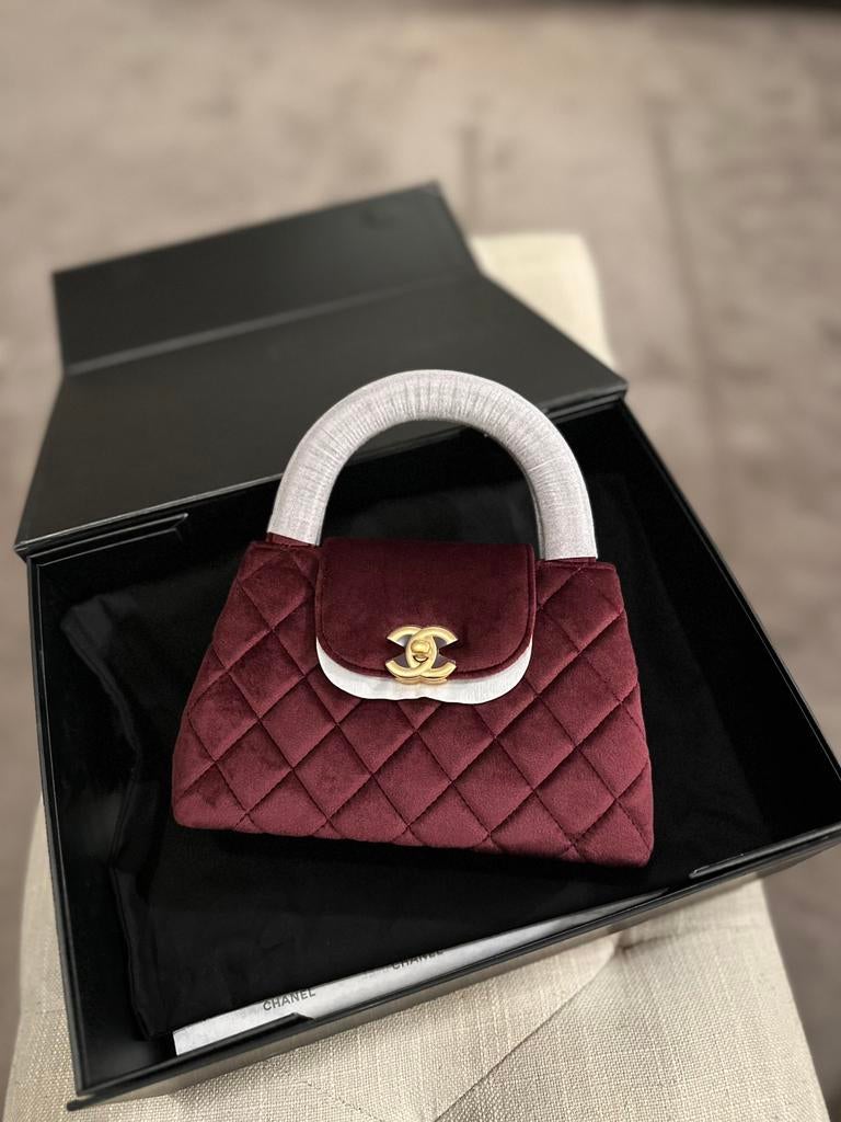 Chanel Kelly Bag | Burgundy Velvet, Ophalen of Verzenden, Nieuw, Zwart, Schoudertasje