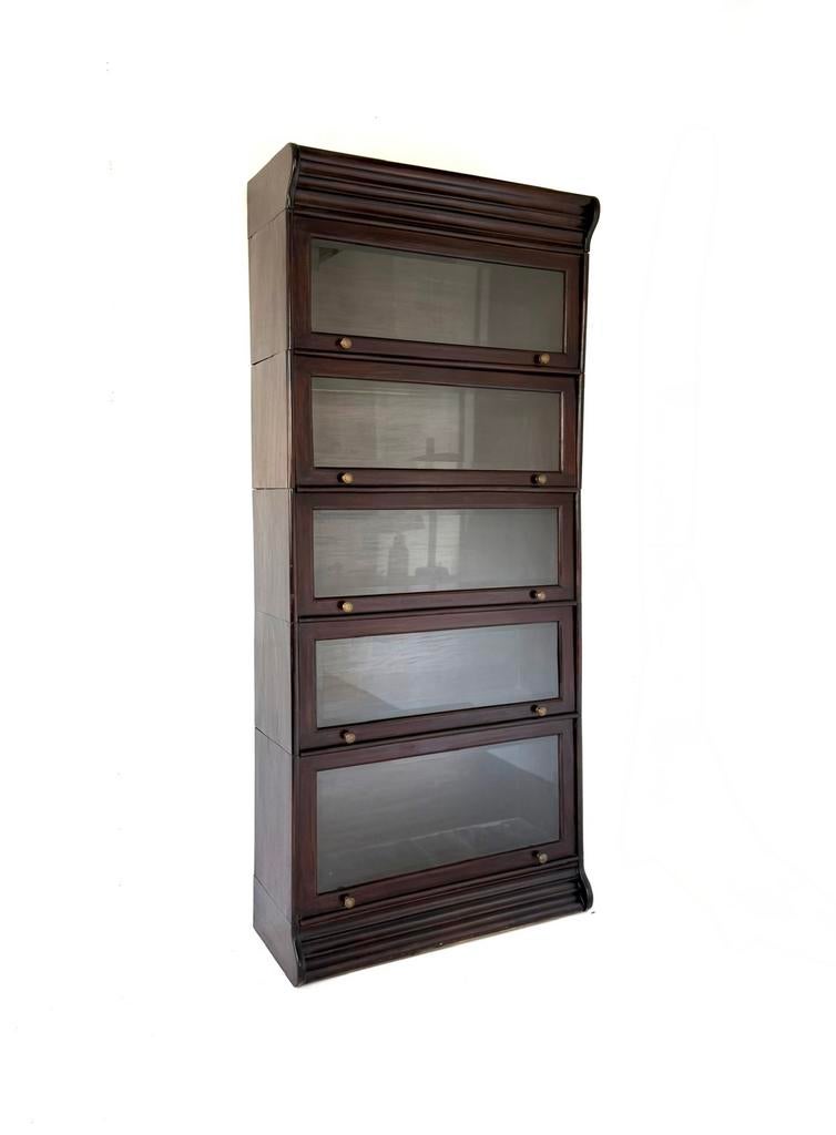 Antieke Engelse boekenkast, Globe Wernicke stijl, Glas, Met deur(en), Ophalen of Verzenden, Zo goed als nieuw