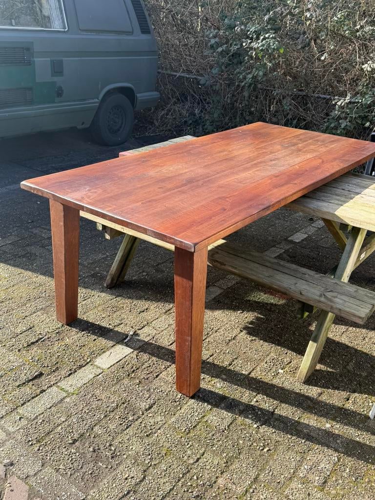 Mooie eetkamer tafel 2.20 bij 1.00, Ophalen of Verzenden, Zo goed als nieuw