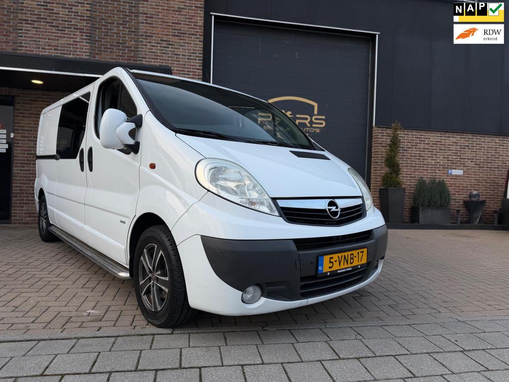 Opel Vivaro 2.5 CDTI 146PK L2H1 DC Dubbele Cabine 6PRSN Airc, Auto's, Bestelauto's, Voorwielaandrijving, Stof, Zwart, Bedrijf