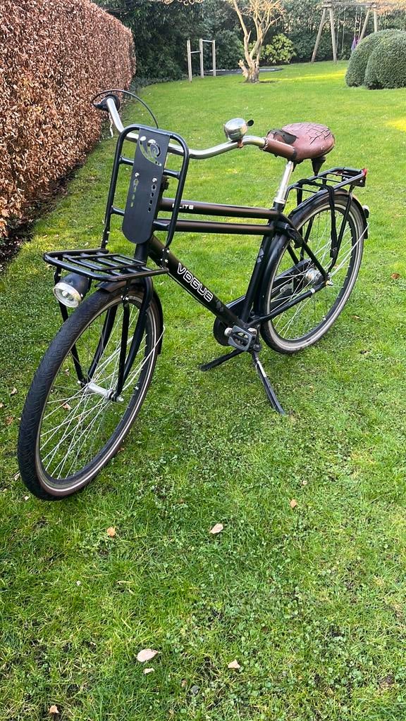 Zwarte heren fiets, Vogue type Elite, 28 Inch, Fietsen en Brommers, Fietsen | Heren | Herenfietsen, Ophalen, Gebruikt, Overige merken