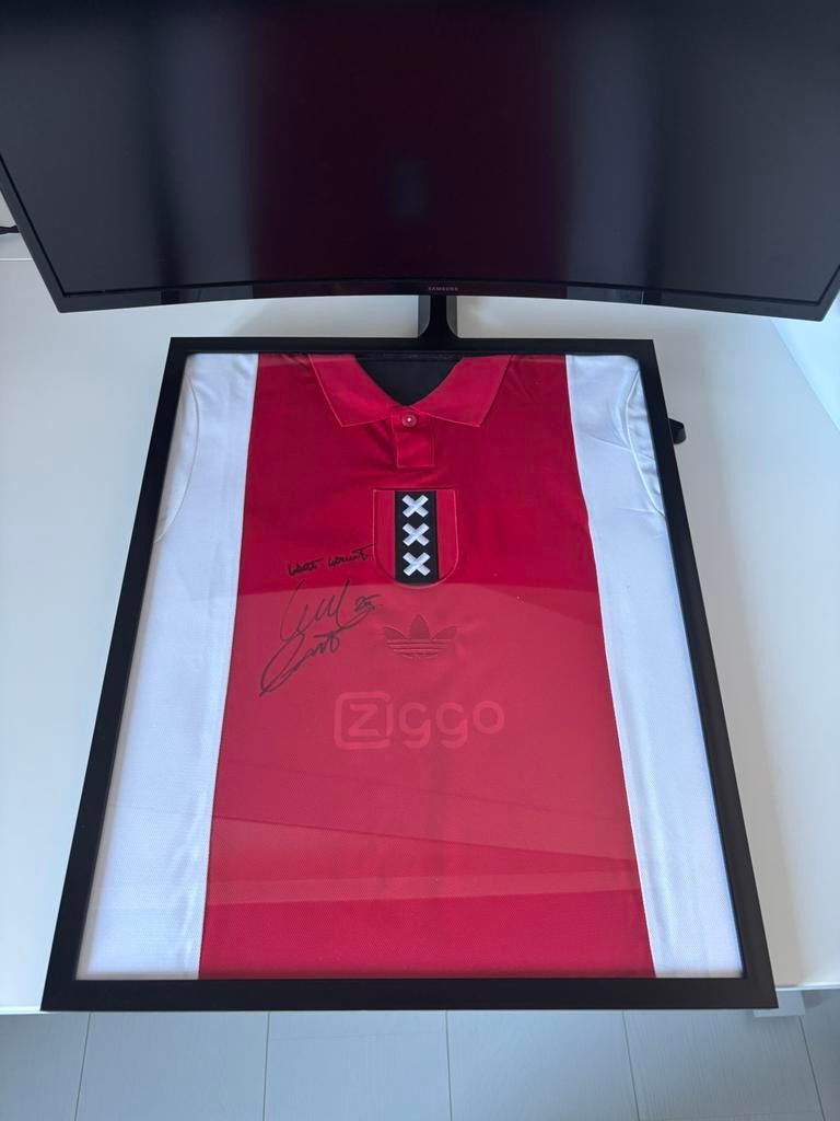 Gesigneerd Ajax-jubileumshirt Wout Weghorst met bewijs, Verzamelen, Sportartikelen en Voetbal, Nieuw, Shirt, Ajax, Ophalen of Verzenden