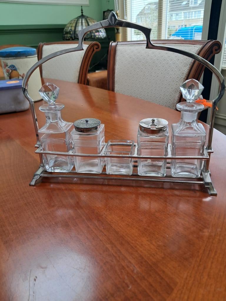 Art nouveau Cruet set, Antiek en Kunst, Ophalen of Verzenden