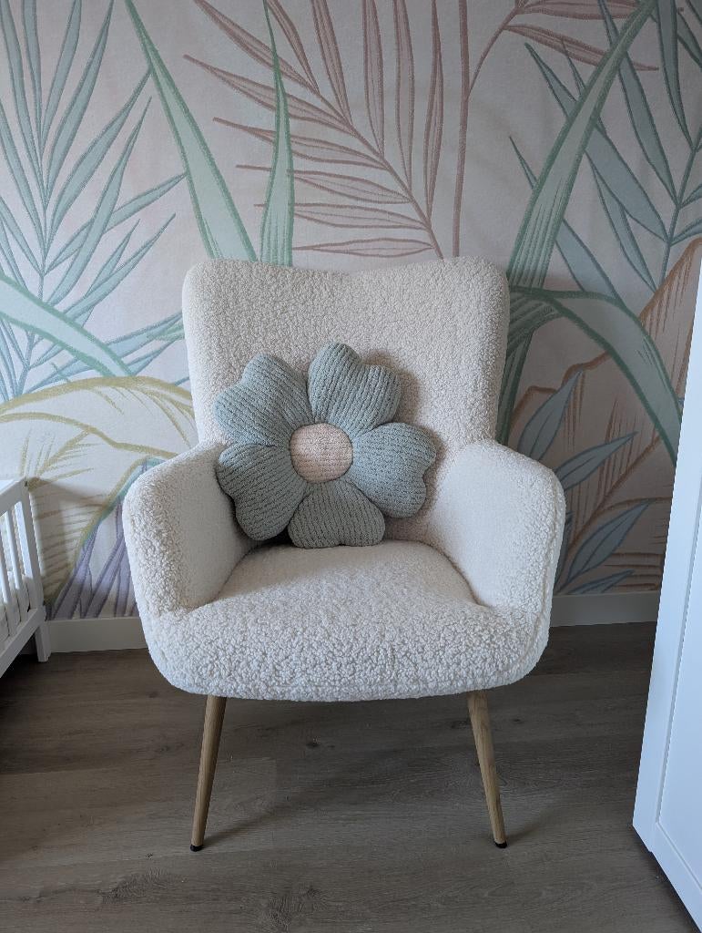 Teddy Fauteuil Off-White, Ophalen, Nieuw, 75 tot 100 cm, 50 tot 75 cm