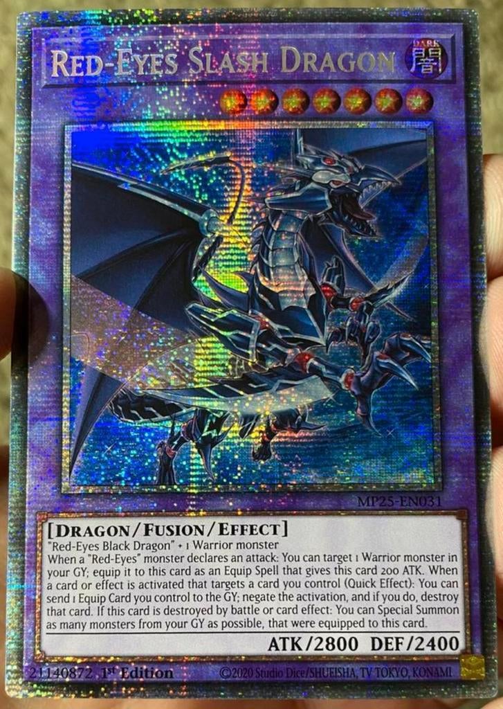 Yu-Gi-Oh! Red-Eyes Slash Dragon Starlight Rare MP25 Mint !, Ophalen of Verzenden, Zo goed als nieuw, Losse kaart, Foil