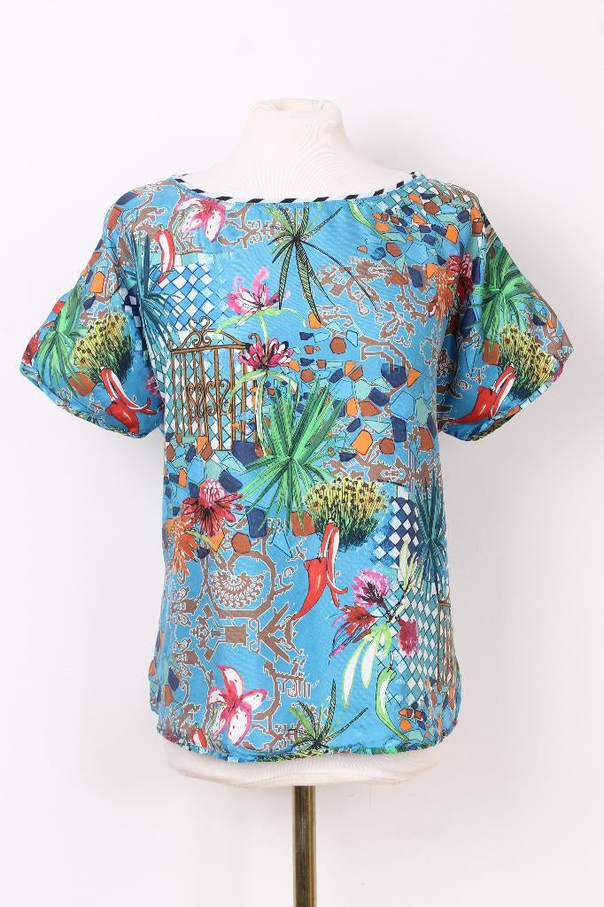 Lente! 100% zijde tuniek MARC CAIN maat 40, Maat 38/40 (M), Blauw, Ophalen of Verzenden, Zo goed als nieuw