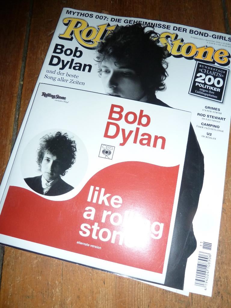 cd Bob Dylan muziekblad Rolling Stone - + SINGLE + CD, Ophalen of Verzenden, Zo goed als nieuw