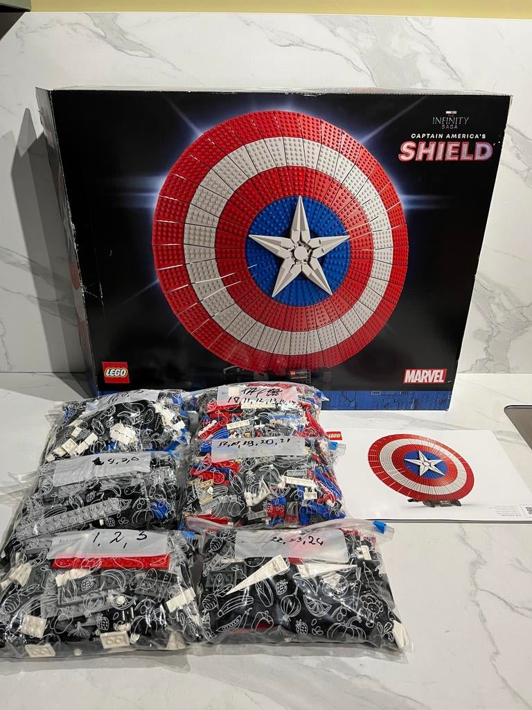 Lego Marvel 76262 Captain America’s shield, Ophalen, Zo goed als nieuw, Complete set, Lego