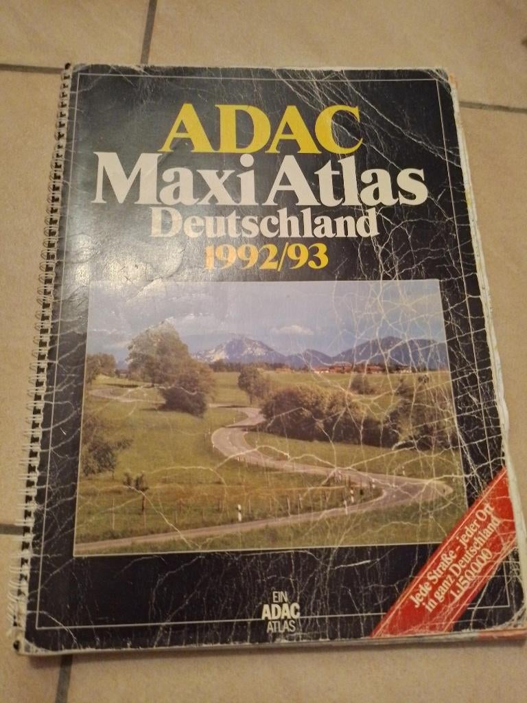 oude wegenatlas van Duitsland, Gelezen, ADAC, Ophalen of Verzenden, Landkaart