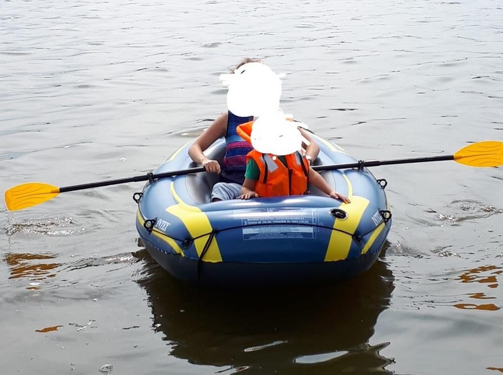 Opblaasbaar roeibootje Intex Challenger 2 met peddels, Ophalen, Zo goed als nieuw