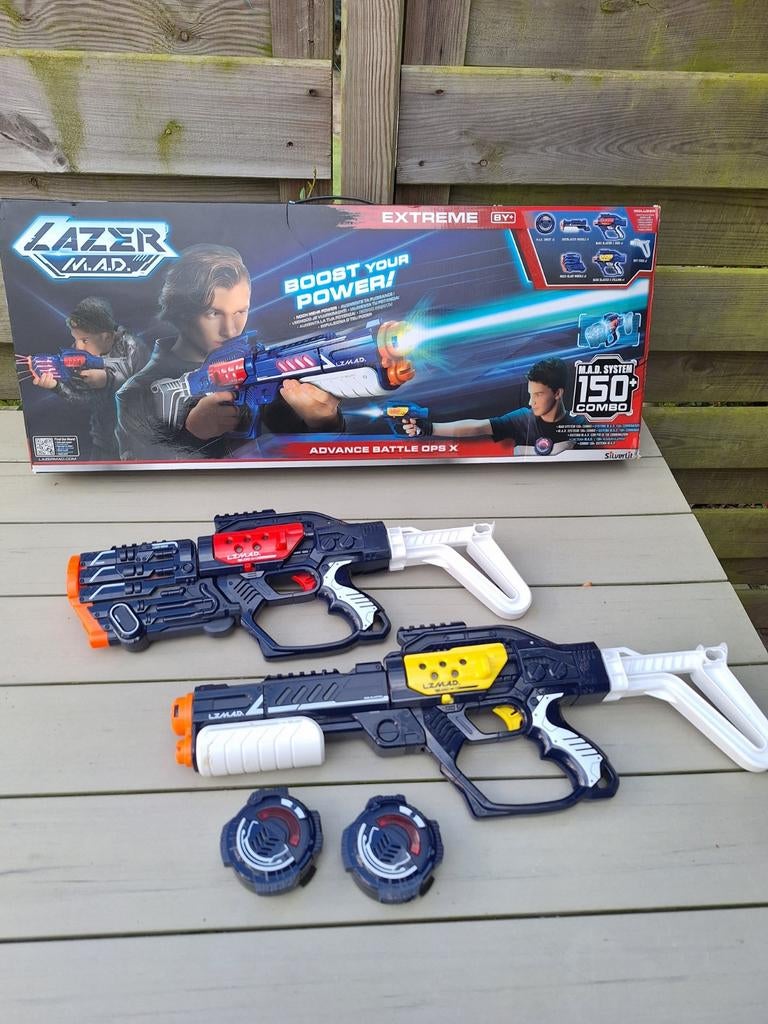 Lazer M.A.D. Extreme laser geweren set, lasergame speelgoed, Kinderen en Baby's, Speelgoed | Buiten | Actiespeelgoed, Ophalen