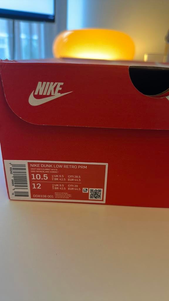 Doos Nike Dunk Low Vast Grey Summit White, Ophalen of Verzenden, Zo goed als nieuw, Wit