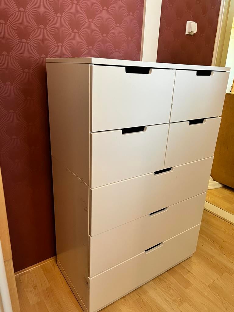 Ikea NORDLi ladekast 7 lades wit, Huis en Inrichting, Ophalen, Gebruikt, 5 laden of meer, 100 tot 150 cm