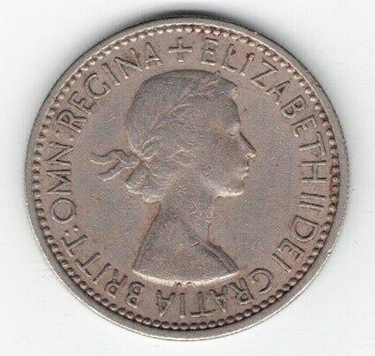 26-696 Engeland 1 shilling 1953, Verzenden, Overige landen, Losse munt
