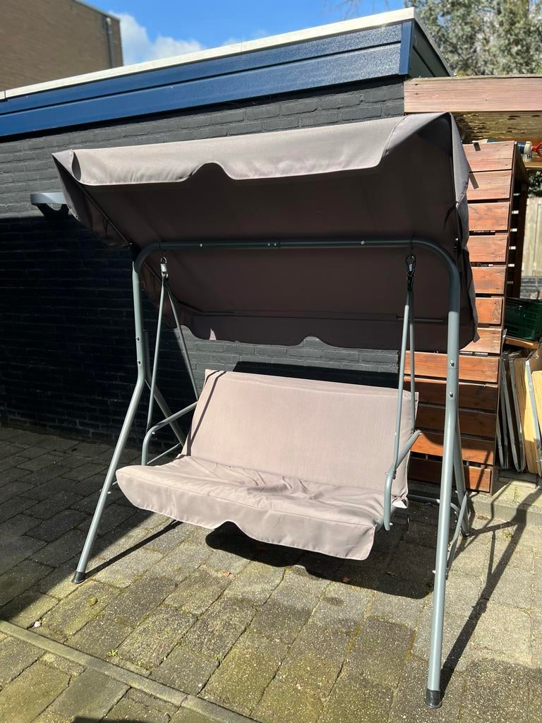 Schommelbank met dakje, Tuin en Terras, Tuinbanken, Ophalen, Gebruikt, Metaal, Schommelbank