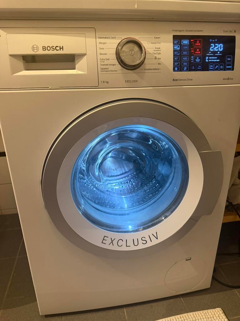 Bosch Serie 6 wasmachine i-DOS 8 kg – Eco Drive – werkt goed, Ophalen of Verzenden, Zo goed als nieuw, 85 tot 90 cm, 1200 tot 1600 toeren