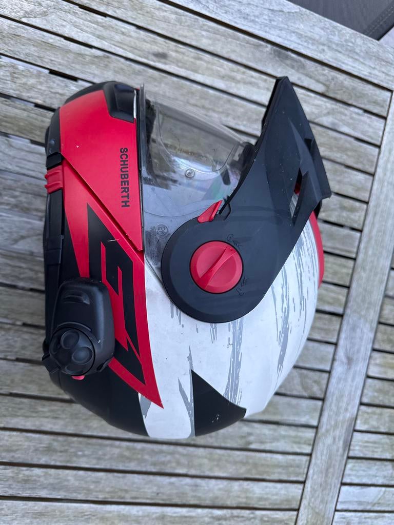 Schuberth E1 Troy Bayliss 21 gesigneerd mt 59, Motoren, Overige merken, Systeemhelm, Heren, Ophalen of Verzenden