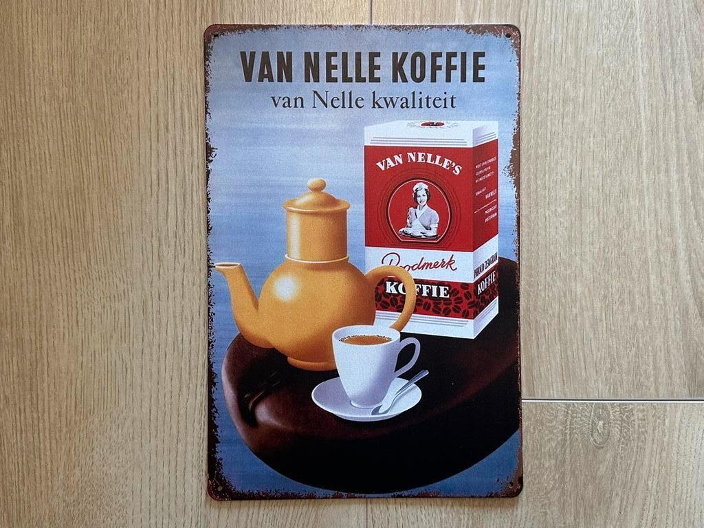Reclamebord Van Nelle koffie 20x30, Verzamelen, Ophalen of Verzenden, Zo goed als nieuw, Reclamebord