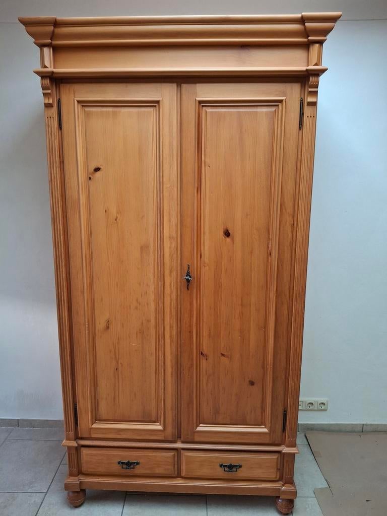 Massief grenen werk kast, Ophalen, Gebruikt, Met deur(en), 200 cm of meer