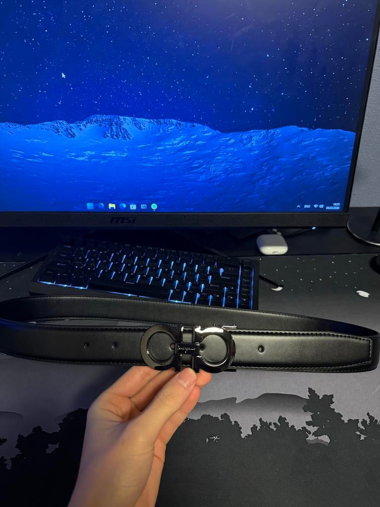 Ferragamo riem, Kleding | Heren, Riemen en Ceinturen, Ophalen of Verzenden, Zo goed als nieuw, 115 cm of meer, Riem of Ceintuur