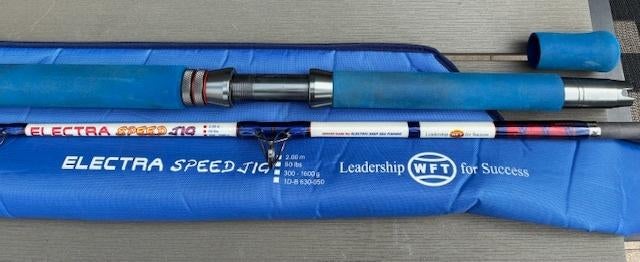 Boothengel WFT speed jig, Watersport en Boten, Hengelsport | Zeevissen, Ophalen, Gebruikt, Werphengel