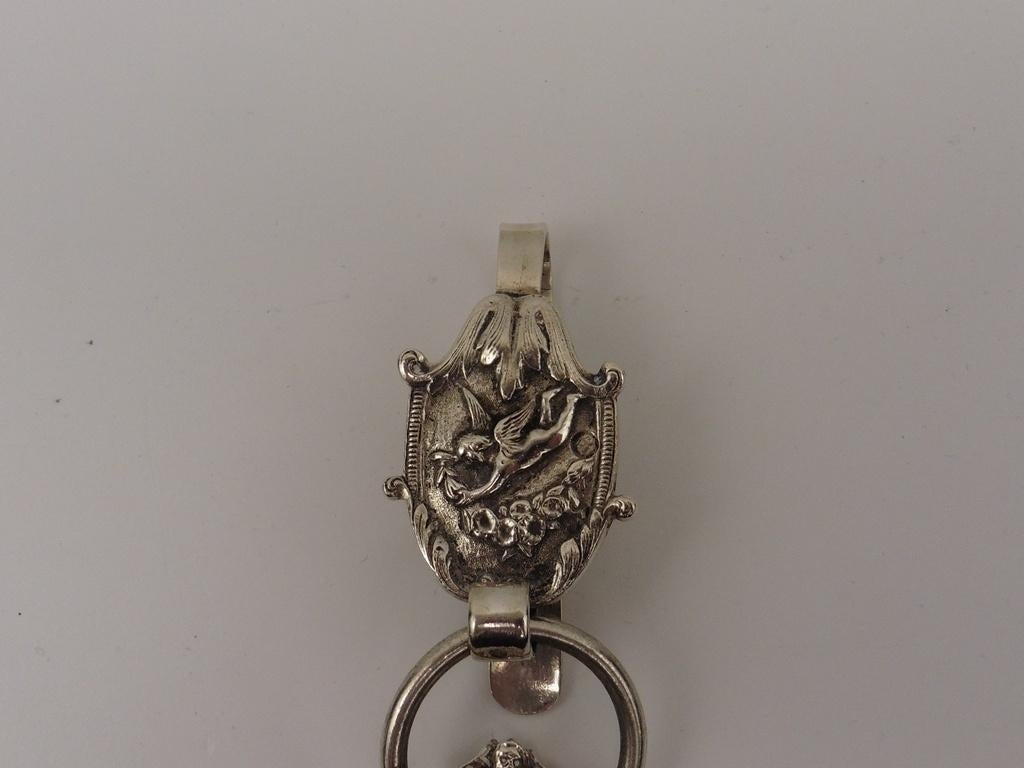 Zilveren tasbeugel met haak                             Z227, Antiek en Kunst, Antiek | Goud en Zilver, Ophalen of Verzenden, Zilver