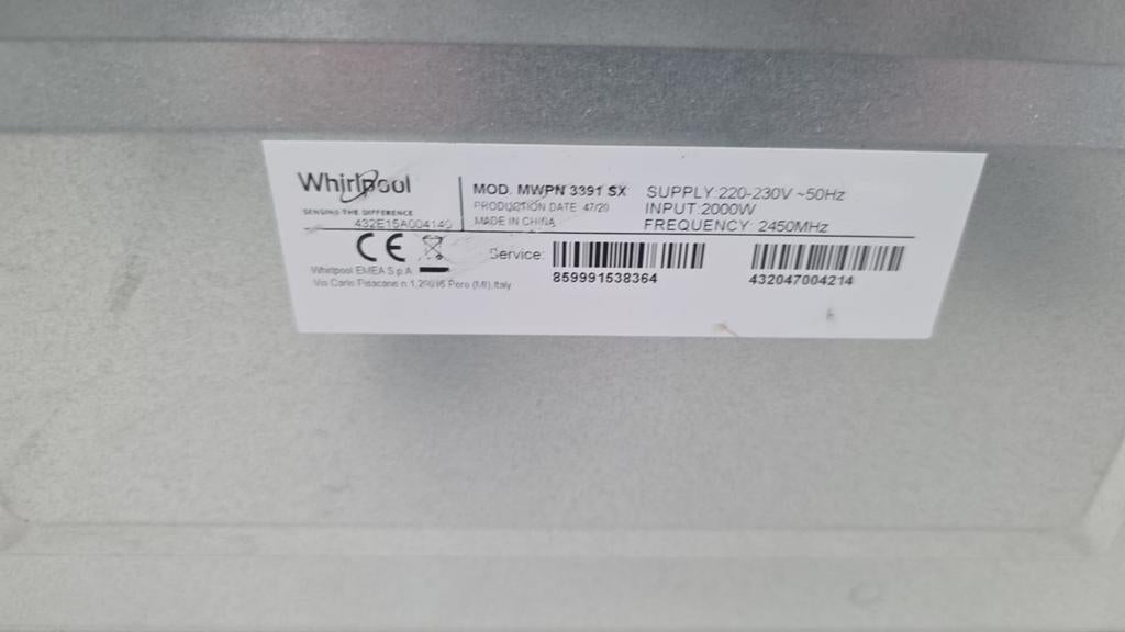 Whirlpool Supreme Chef combimagnetron met stoomfunctie, Witgoed en Apparatuur, Magnetrons, Combimagnetron, Ophalen of Verzenden